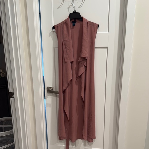 Pink Sleeveless Cardigan - Picture 1 of 7